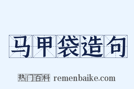 马甲袋造句是什么意思的图片